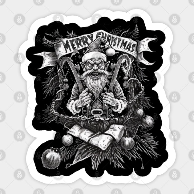 Evil Elf Christmas Sticker by stuff101